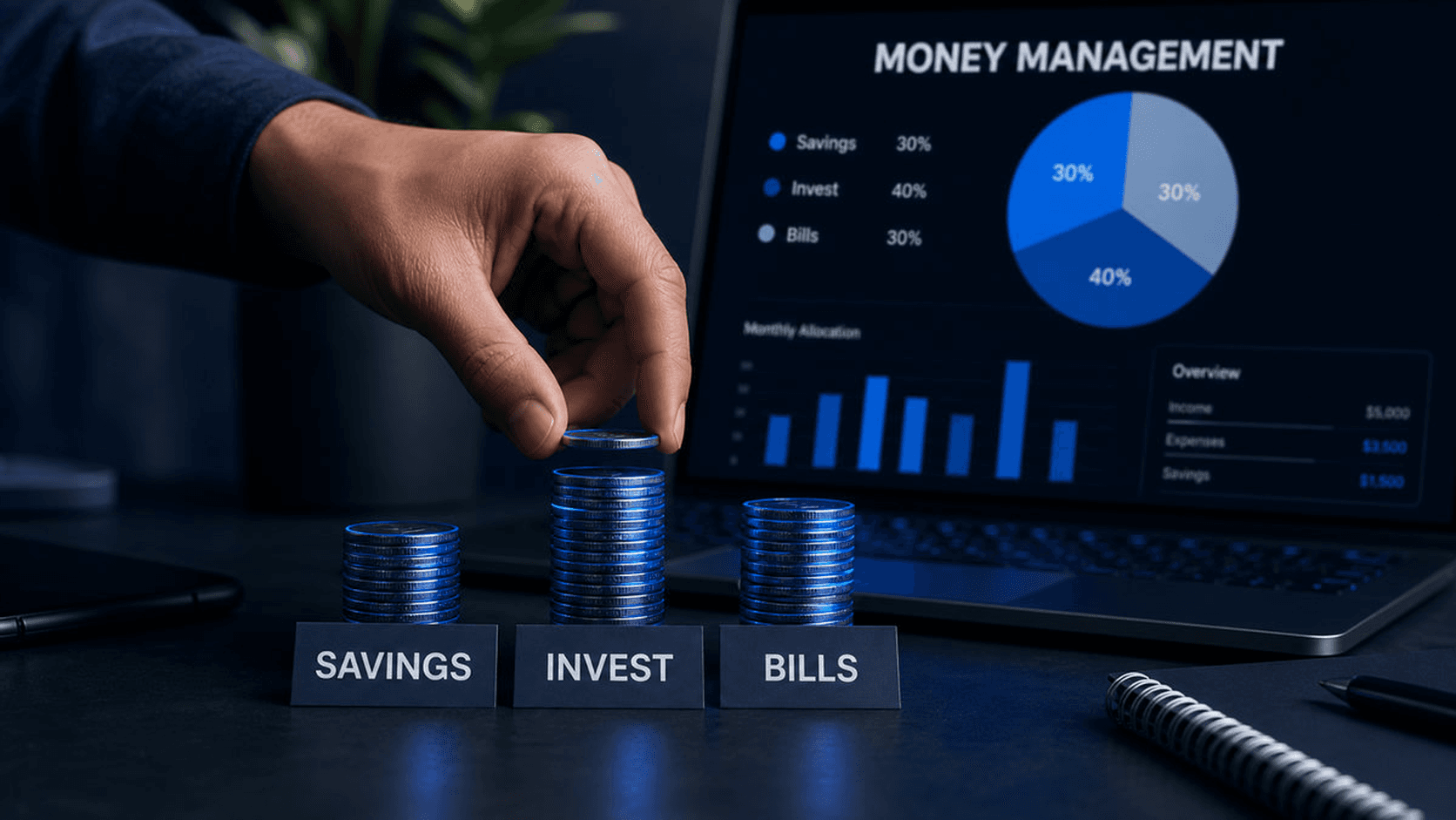 Ilustrasi artikel Money Management at Stockity