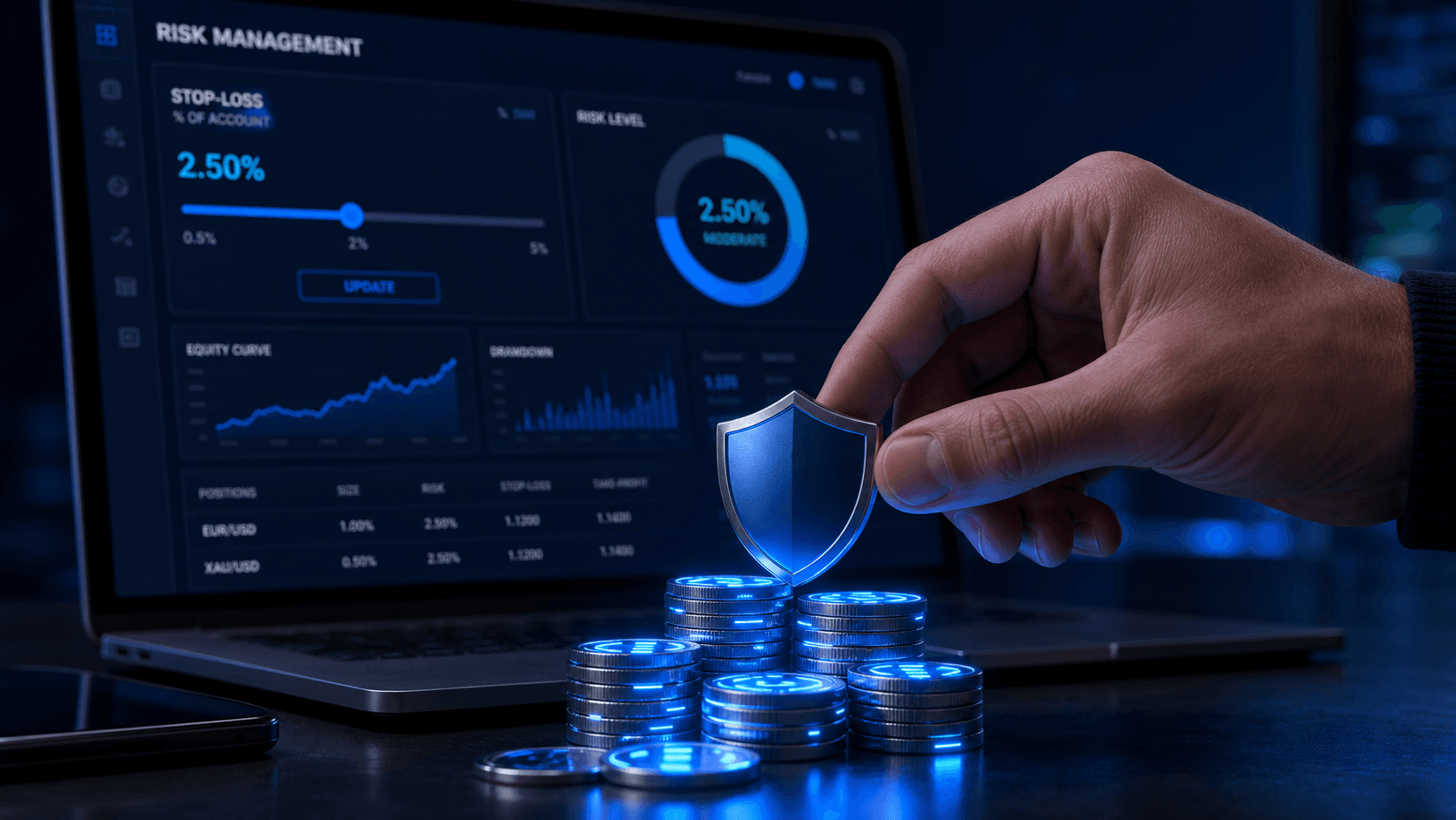 Ilustrasi artikel Risk Management Strategies for Beginner Traders on Stockity